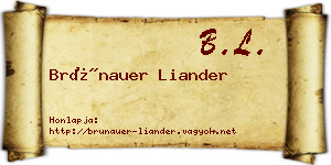 Brünauer Liander névjegykártya